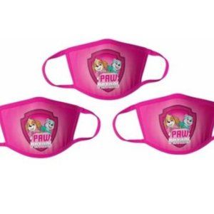 Pack of 3 Paw Patrol Girls Face Masks Kids Cloth Multipack Washable Reusable
